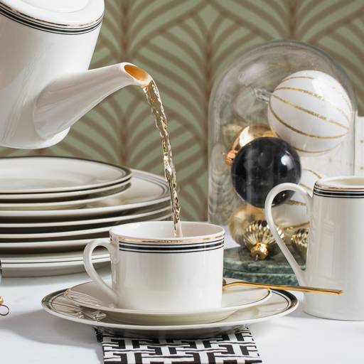 Coffee Set for 6 People 12-Piece Art Deco